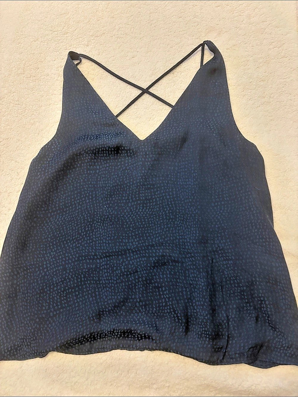 Chelsea28 Cross Back Jacquard Camisole Black Size 28